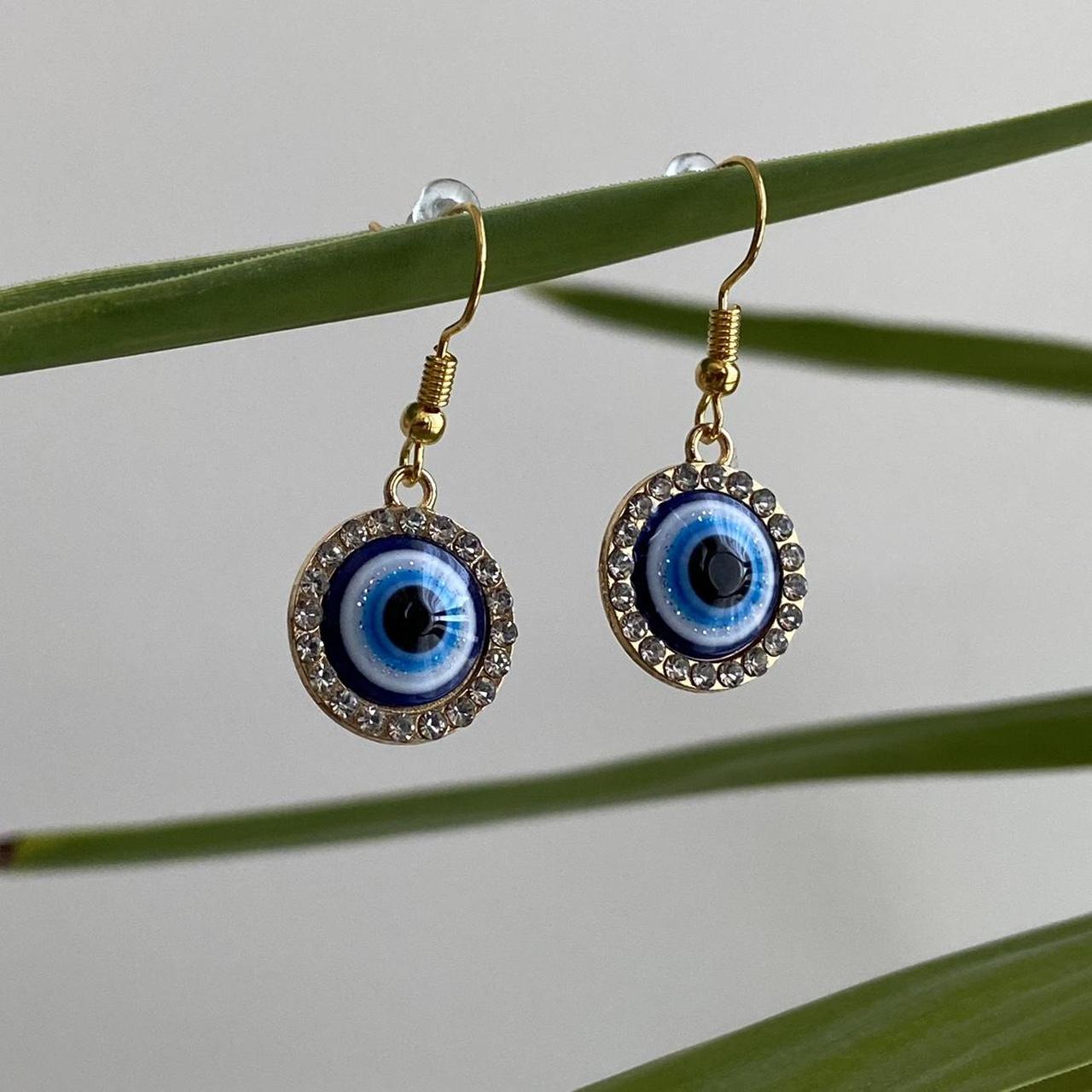 Gold Rhinestone Sparkle Evil Eye Of Protection - Image 3