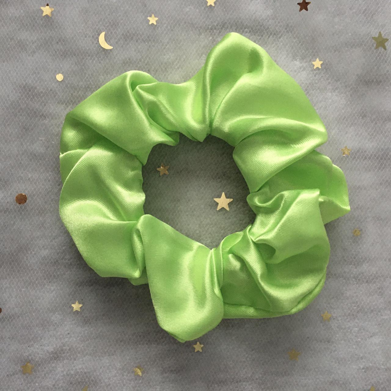Lime Green Satin Scrunchie Instant Buy Enabled No - Image 3