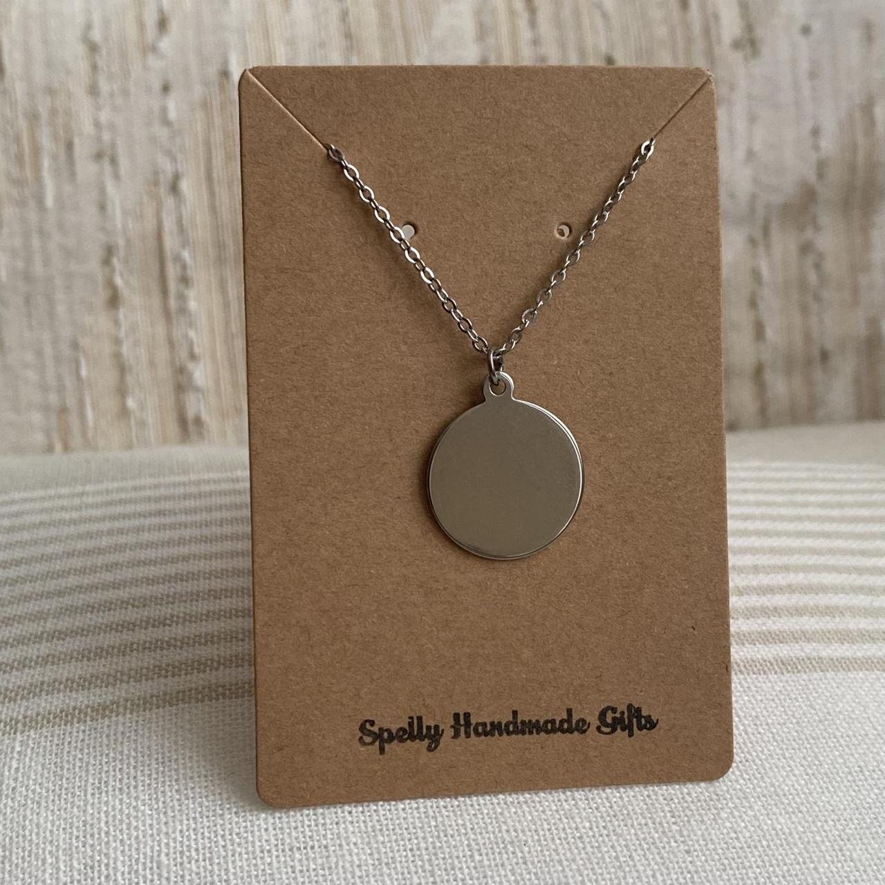 Silver Solid Circle Pendant Chain Necklace Also - Image 4