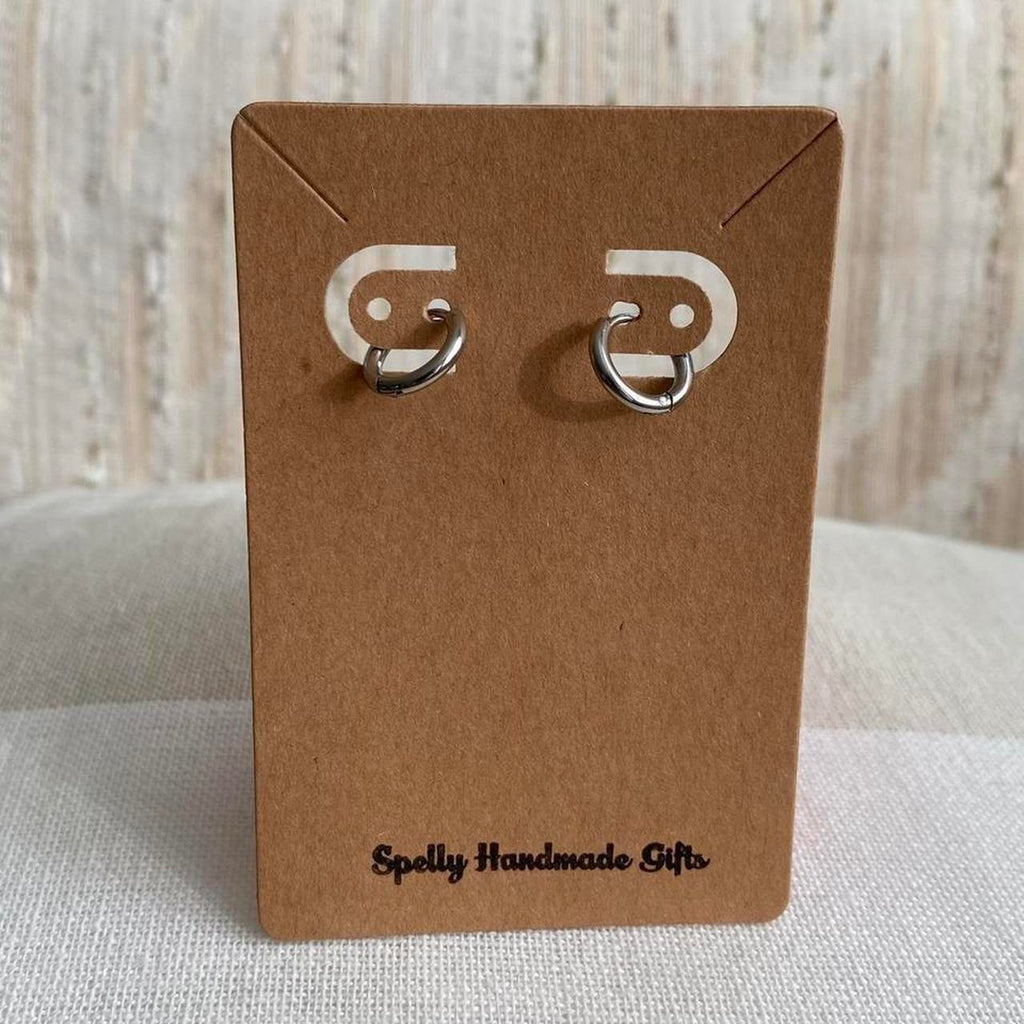 Small Size Silver Hoop Earrings Also Available In - Image 5