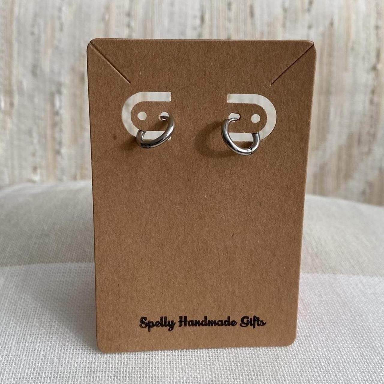Small Size Silver Hoop Earrings Also Available In - Image 5