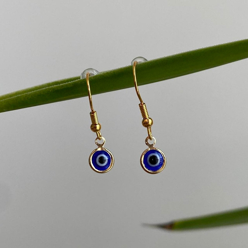 Gold Evil Eye Of Protection Dangle Earrings Also - Image 2