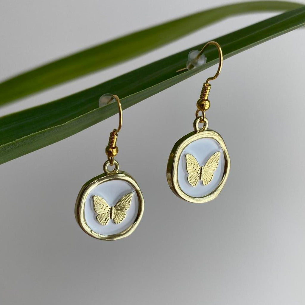 White And Gold Stamped Wax Seal Style Butterfly - Image 3
