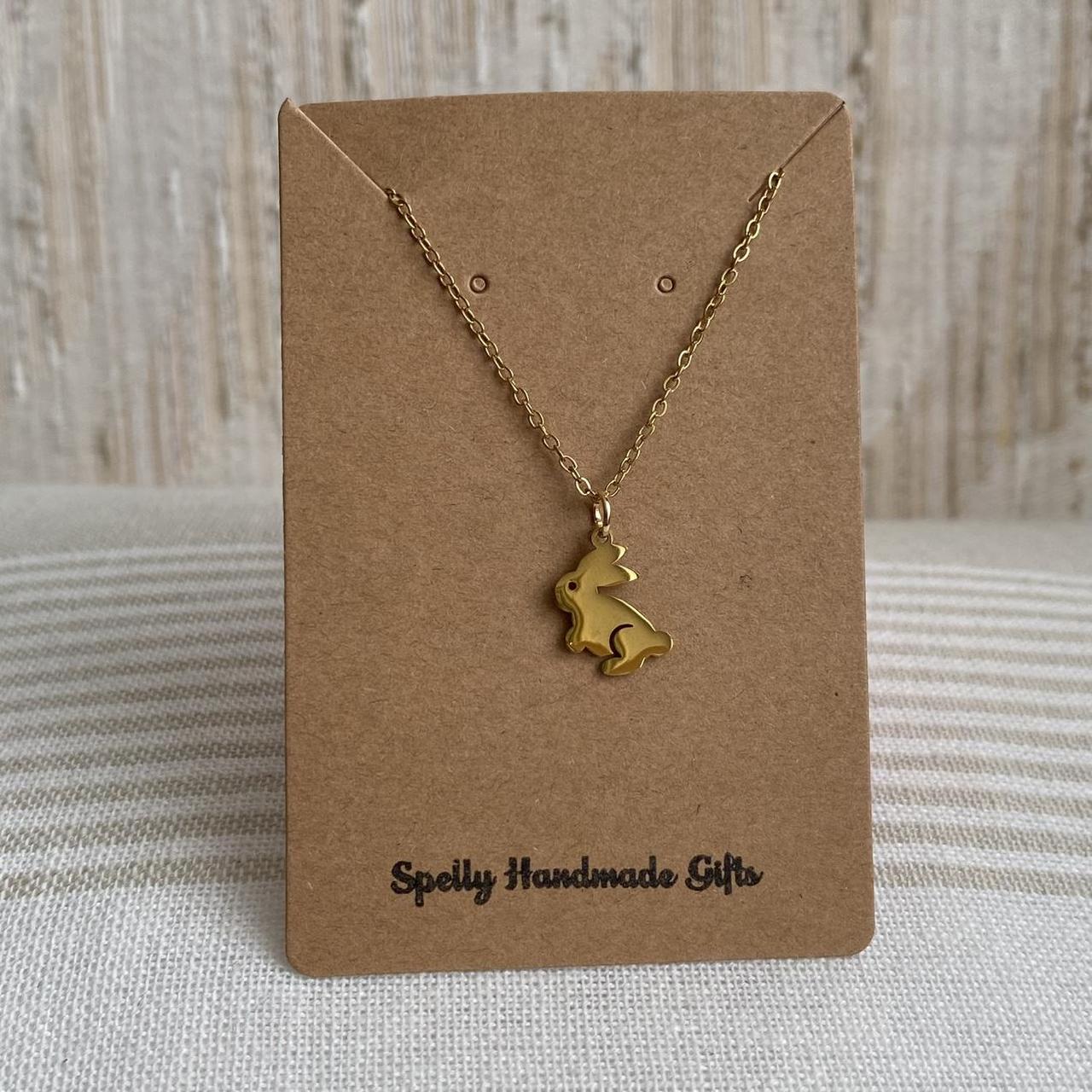 Petite Gold Bunny Rabbit Pendant Chain Necklace 18 - Image 6
