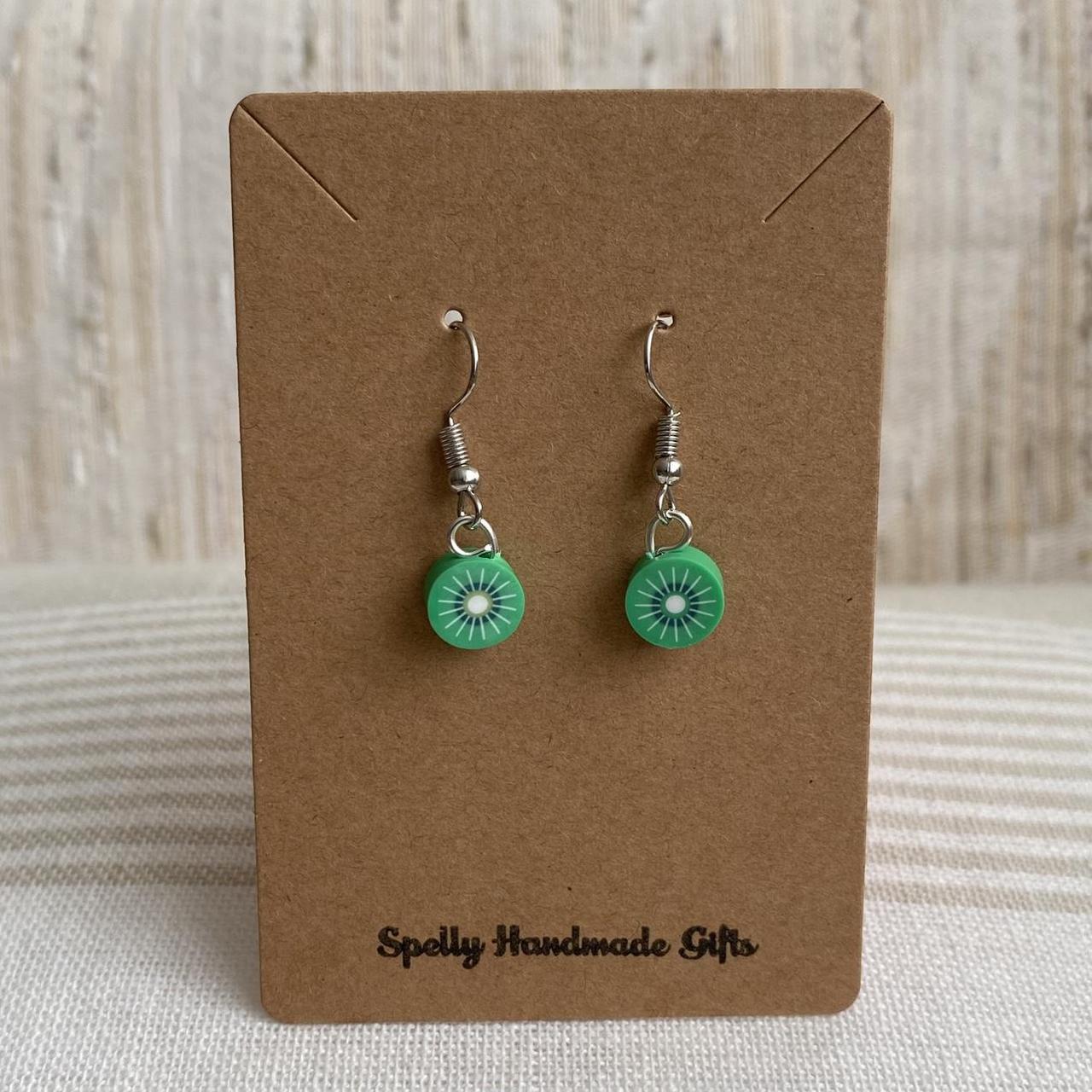 Green Lime Fruit Polymer Clay Dangle Earrings With - Image 4