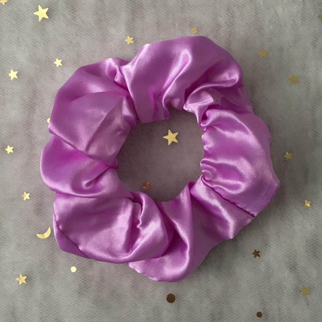 Dark Lilac Purple Satin Scrunchie Instant Buy - Image 3